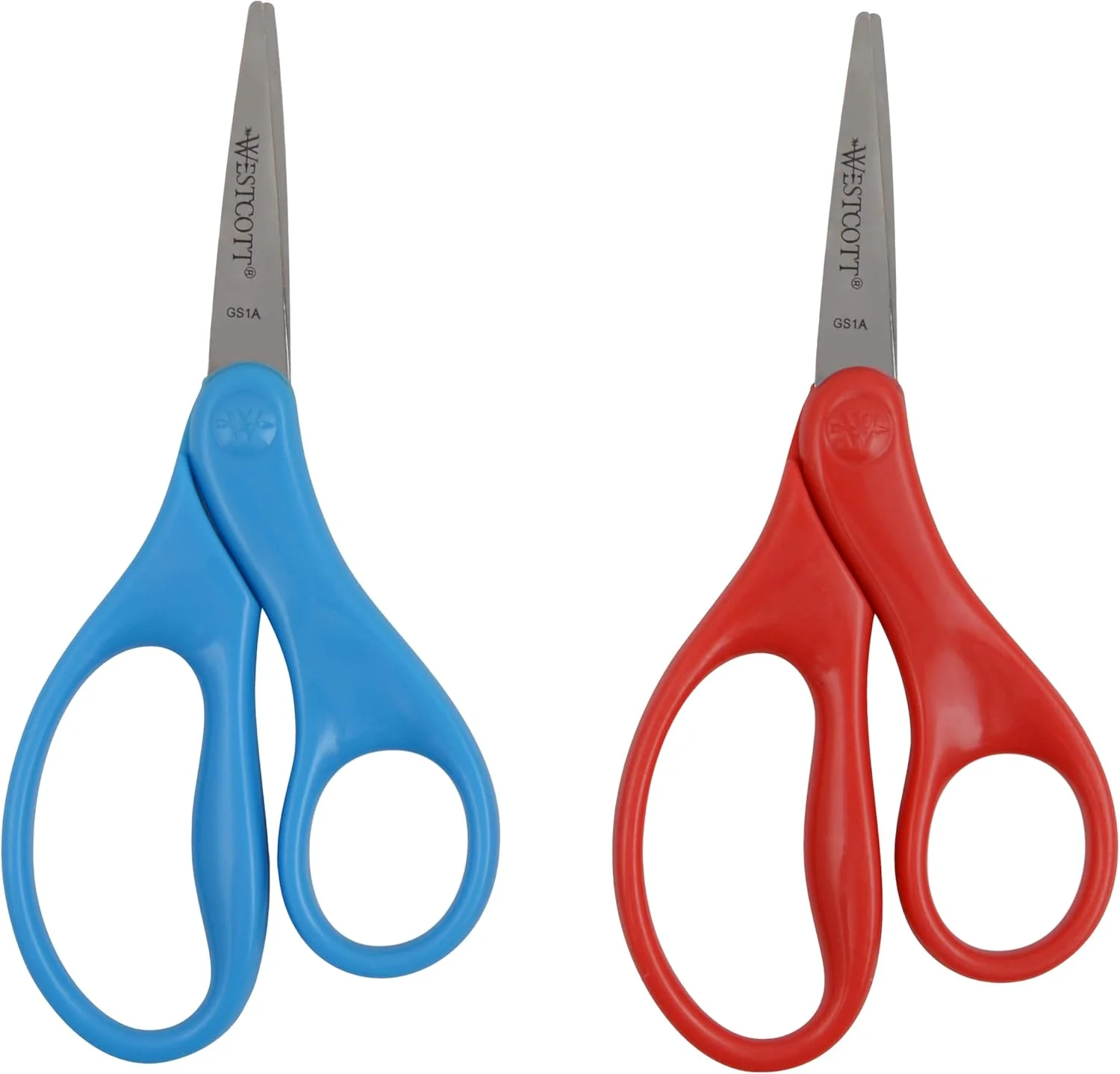 قیچی نوک تیز 5 اینچی وستcott برای کودکان 6 تا 8 سال - قیچی بادوام مدرسه یا کاردستی در رنگ های متنوع قرمز یا آبی قیچی نوک تیز 5 اینچی وستcott برای کودکان 6 تا 8 سال - قیچی بادوام مدرسه یا کاردستی در رنگ های متنوع قرمز یا آبی