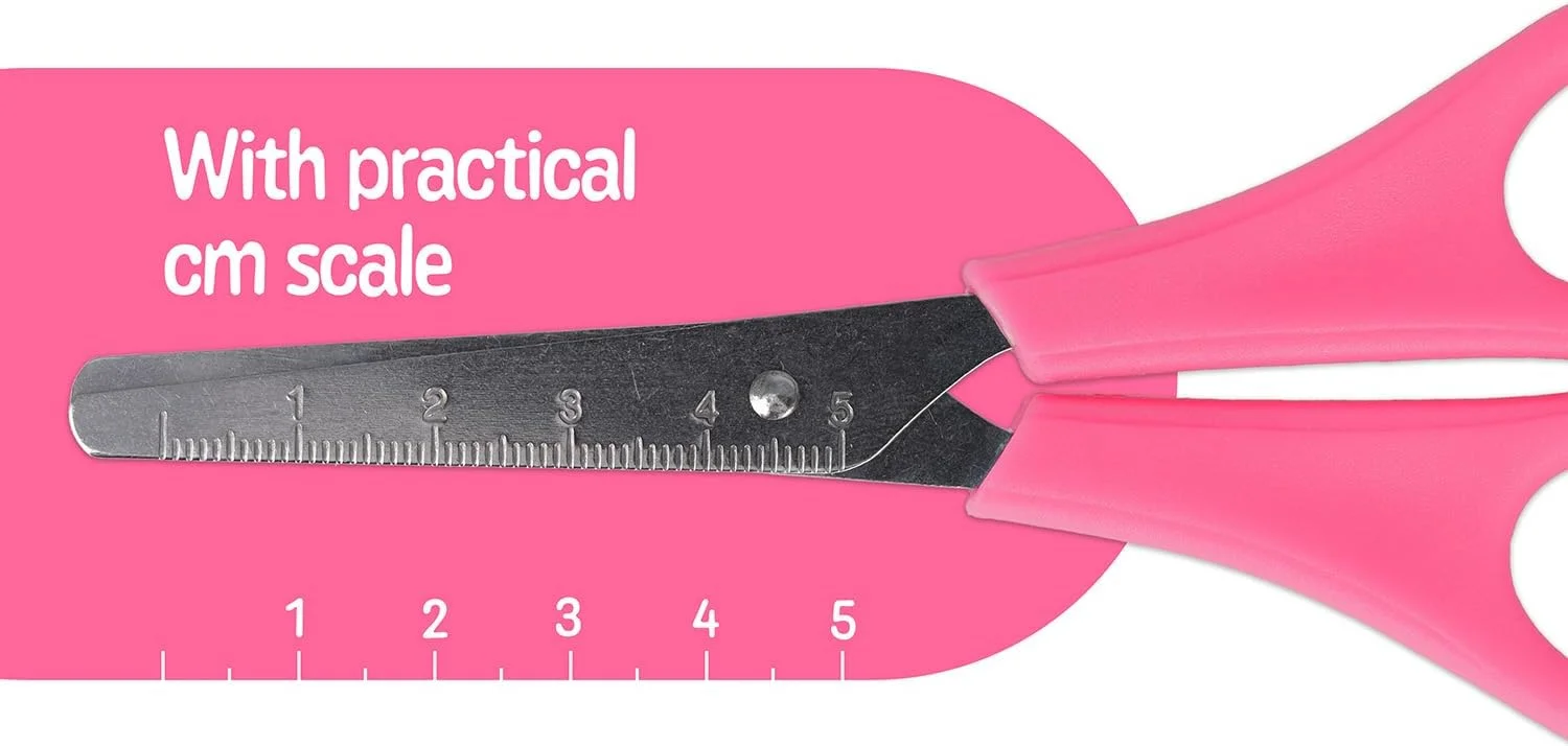 قیچی کودکانه وستکات، صورتی، راست دست | قیچی با مقیاس 5 سانتیمتری یکپارچه | قیچی کاردستی، 13 سانتیمتر (5 اینچ)، ایده آل برای دستان کودکان | نوک گرد | E-21591 00 قیچی کودکانه وستکات، صورتی، راست دست | قیچی با مقیاس 5 سانتیمتری یکپارچه | قیچی کاردستی، 13 سانتیمتر (5 اینچ)، ایده آل برای دستان کودکان | نوک گرد | E-21591 00