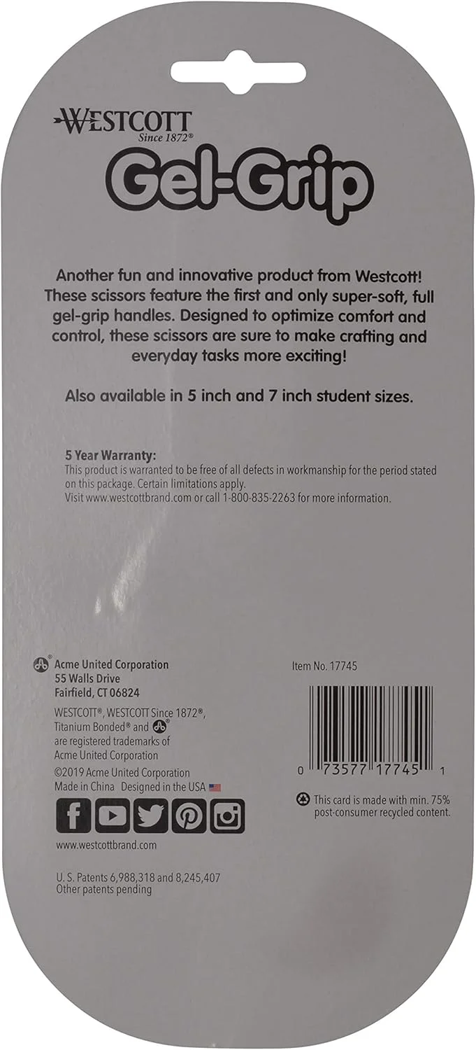 قیچی چند منظوره 8 اینچی Westcott با دسته ژله ای، مناسب برای دفتر و خانه، سبز قیچی چند منظوره 8 اینچی Westcott با دسته ژله ای، مناسب برای دفتر و خانه، سبز