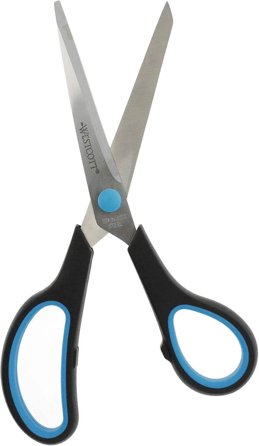 قیچی وستcott E-30283 00 دسته پلاستیکی نرم / آسان گیر 20 سانتی متر مجموعه 12 عددی مشکی / آبی قیچی وستcott E-30283 00 دسته پلاستیکی نرم / آسان گیر 20 سانتی متر مجموعه 12 عددی مشکی / آبی