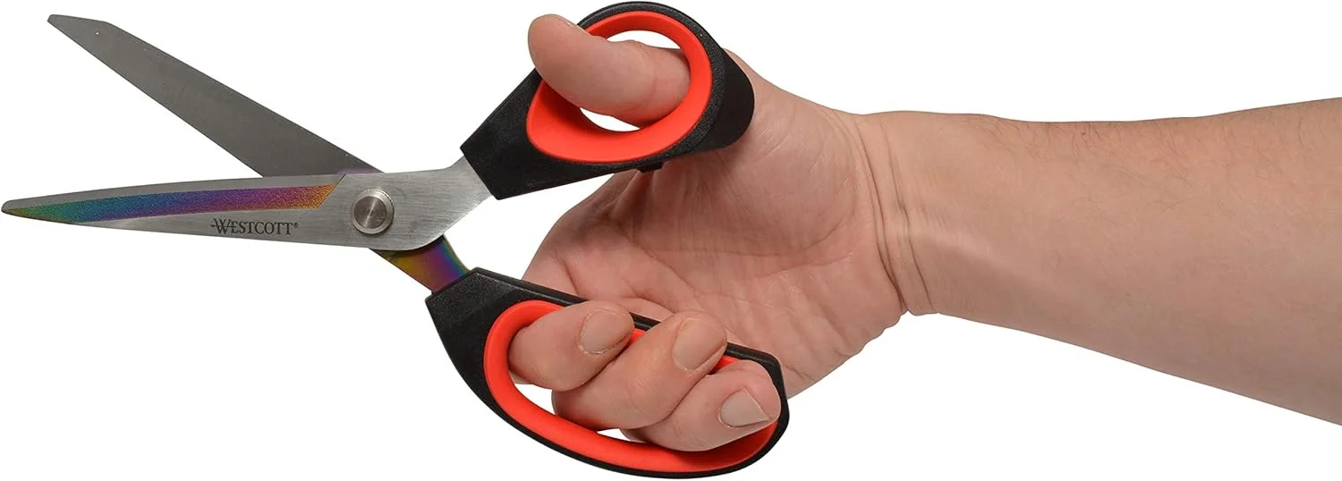 قیچی خیاطی 9.5 اینچی Westcott 17780 برای کاردستی، قرمز/مشکی قیچی خیاطی 9.5 اینچی Westcott 17780 برای کاردستی، قرمز/مشکی