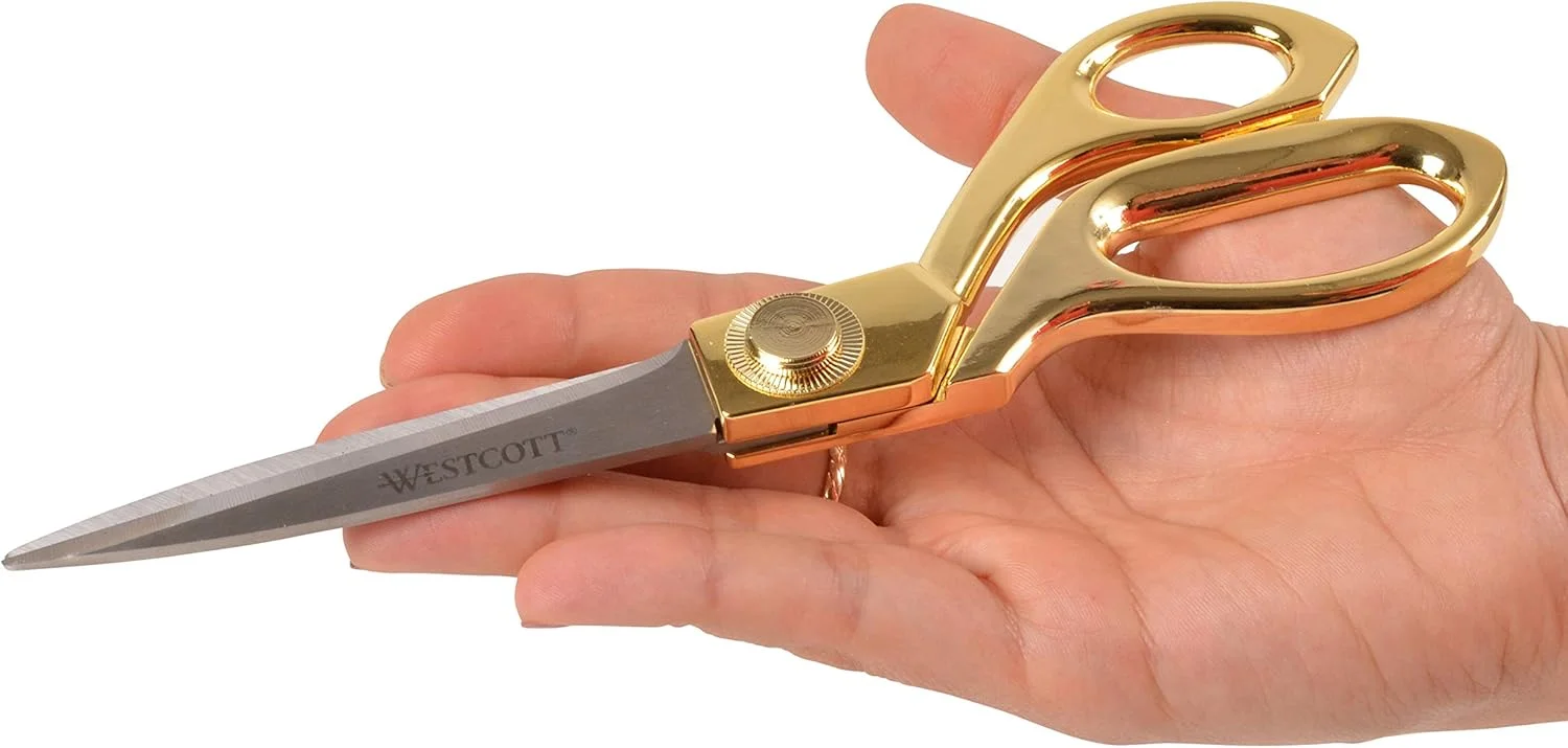 قیچی استیل طلایی 8 اینچی وستکات 17196 مناسب برای دفتر و خانه قیچی استیل طلایی 8 اینچی وستکات 17196 مناسب برای دفتر و خانه