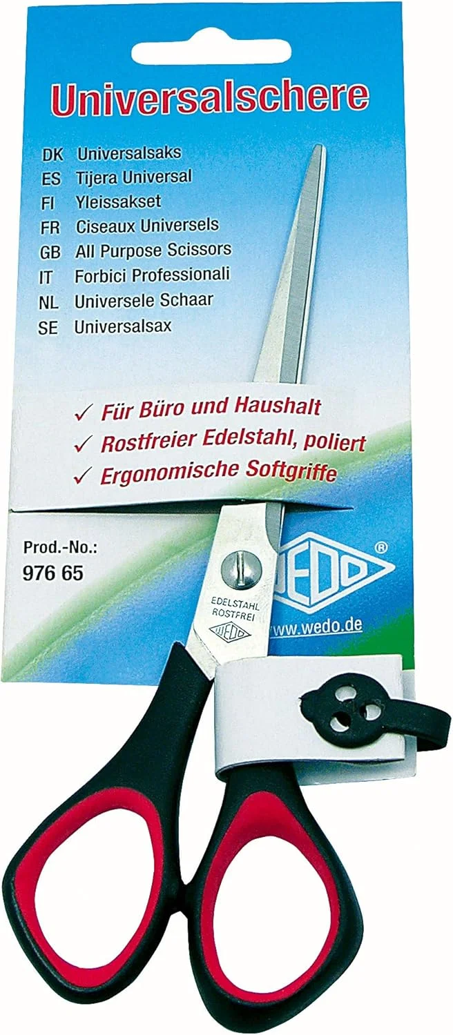 قیچی یونیورسال WEDO EFCO 1803103، مشکی/قرمز، 16 سانتی متر قیچی یونیورسال WEDO EFCO 1803103، مشکی/قرمز، 16 سانتی متر