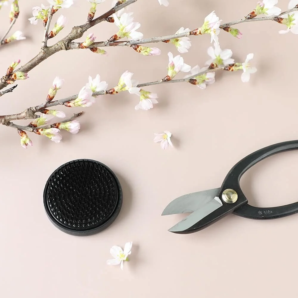 مجموعه ابزار ضروری ایکبانای ژاپنی وازاکورا 2 عددی ساخت ژاپن [قیچی ایکنوبو + کنزان مشکی گرد 61 میلی متری]