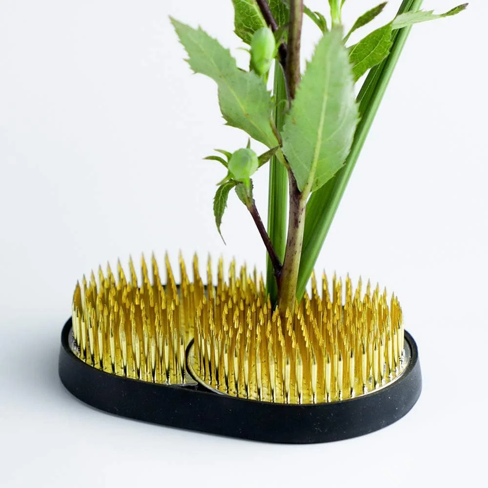 مجموعه ابزار ضروری ایکبانا وازاکورا 2 عددی ساخت ژاپن، کیت گل آرایی [قیچی ایکنوبو + نگهدارنده سوزنی گل کنزان خورشید و ماه]