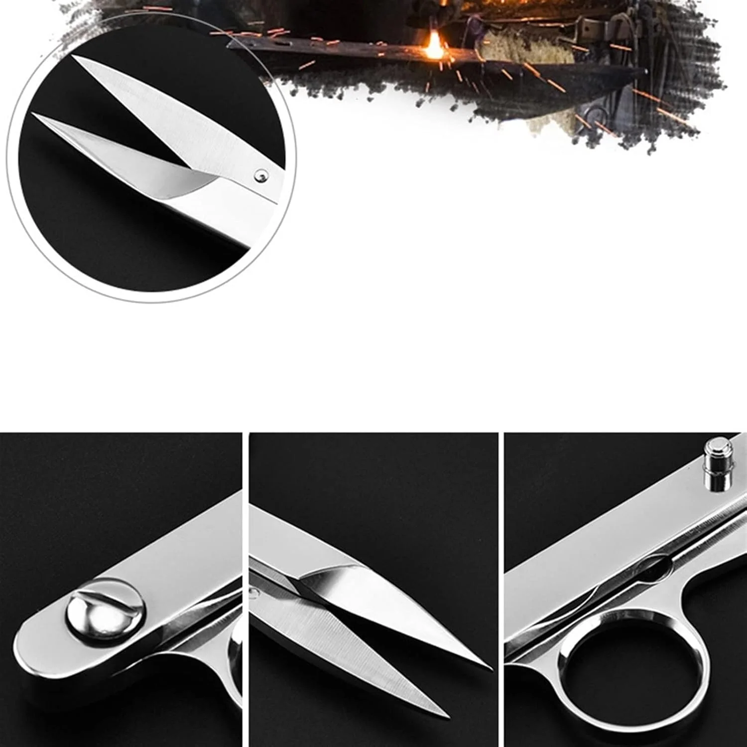 قیچی همه کاره WANAM با سر گرد، قیچی پلاستیکی، لوازم برش کاغذ قیچی همه کاره WANAM با سر گرد، قیچی پلاستیکی، لوازم برش کاغذ