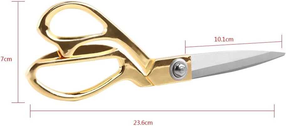 قیچی خیاطی استیل Wakects با تیغه تیز و دسته طلایی قیچی خیاطی استیل Wakects با تیغه تیز و دسته طلایی