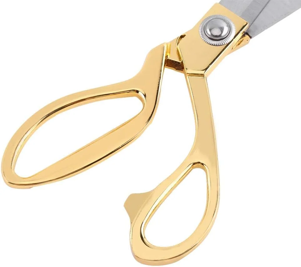 قیچی خیاطی استیل Wakects با تیغه تیز و دسته طلایی قیچی خیاطی استیل Wakects با تیغه تیز و دسته طلایی