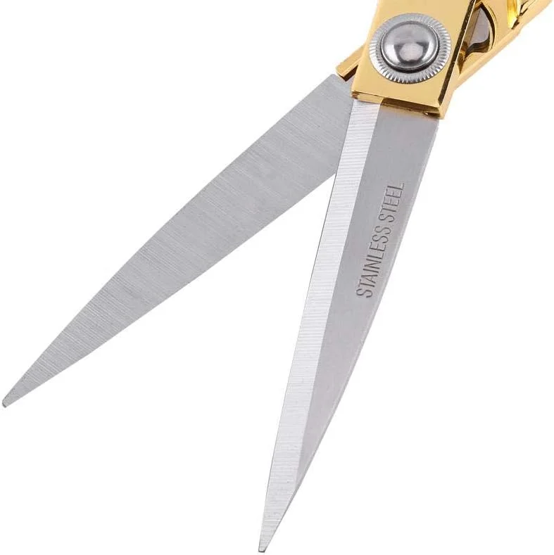 قیچی خیاطی استیل Wakects با تیغه تیز و دسته طلایی قیچی خیاطی استیل Wakects با تیغه تیز و دسته طلایی
