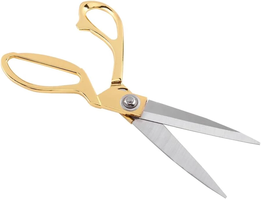 قیچی خیاطی استیل Wakects با تیغه تیز و دسته طلایی قیچی خیاطی استیل Wakects با تیغه تیز و دسته طلایی