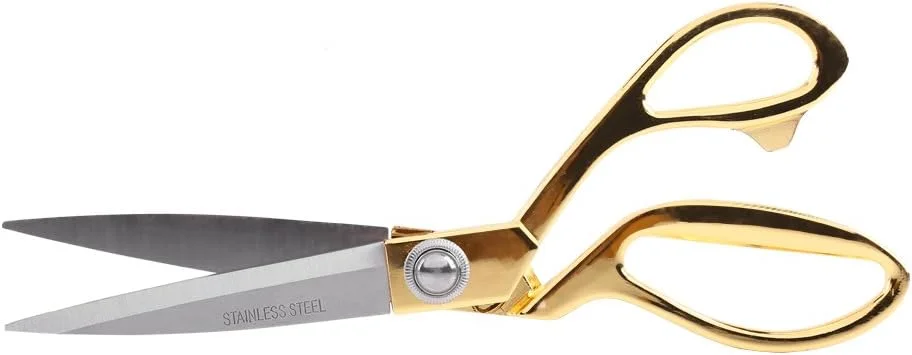 قیچی خیاطی استیل Wakects با تیغه تیز و دسته طلایی قیچی خیاطی استیل Wakects با تیغه تیز و دسته طلایی