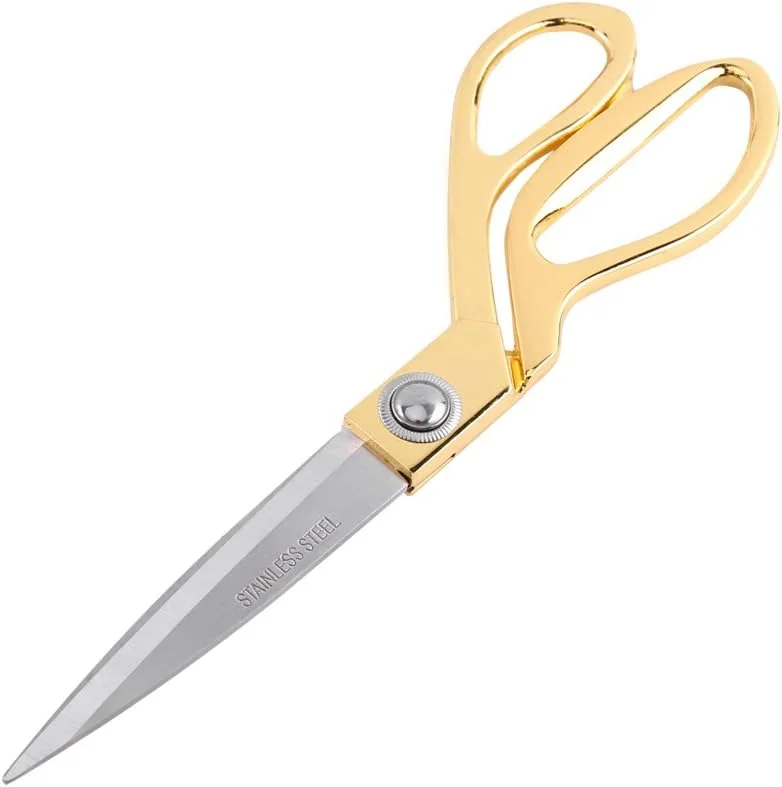 قیچی خیاطی استیل Wakects با تیغه تیز و دسته طلایی قیچی خیاطی استیل Wakects با تیغه تیز و دسته طلایی