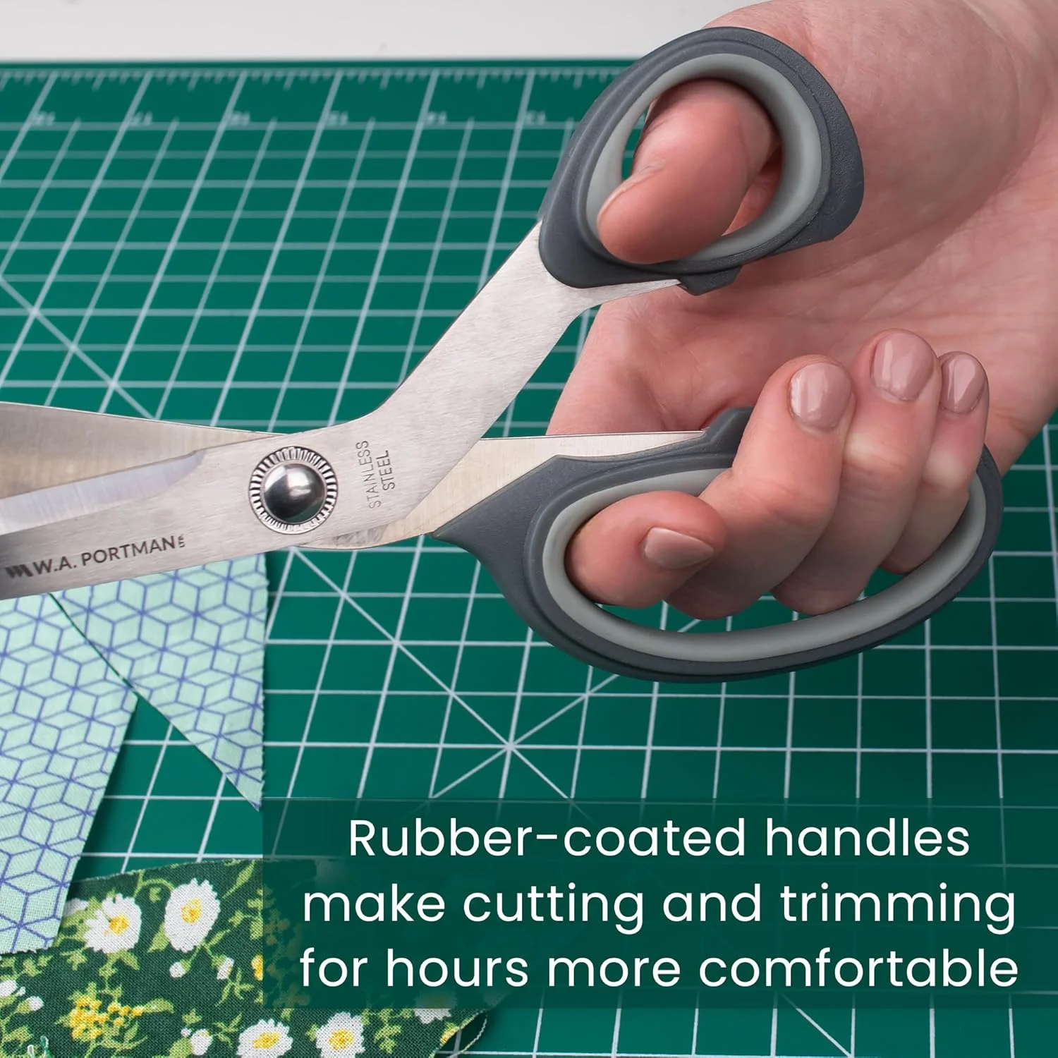 ست قیچی پارچه 3 تکه W.A. Portman WA - بسته 3 عددی قیچی خیاطی برای برش پارچه - 1 عدد قیچی پارچه بزرگ - 1 عدد قیچی پارچه متوسط - 1 عدد قیچی نخ - قیچی خیاطی