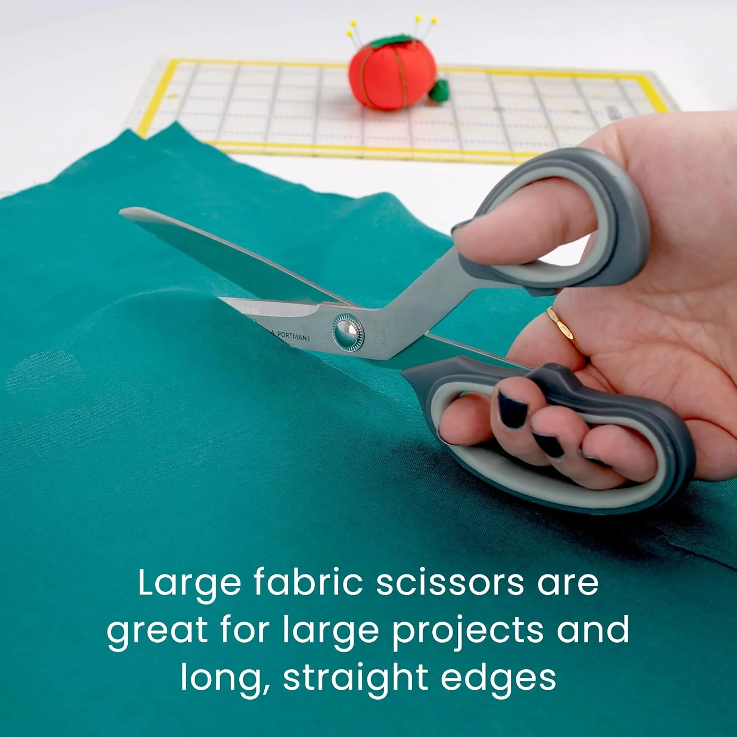 ست قیچی پارچه 3 تکه W.A. Portman WA - بسته 3 عددی قیچی خیاطی برای برش پارچه - 1 عدد قیچی پارچه بزرگ - 1 عدد قیچی پارچه متوسط - 1 عدد قیچی نخ - قیچی خیاطی