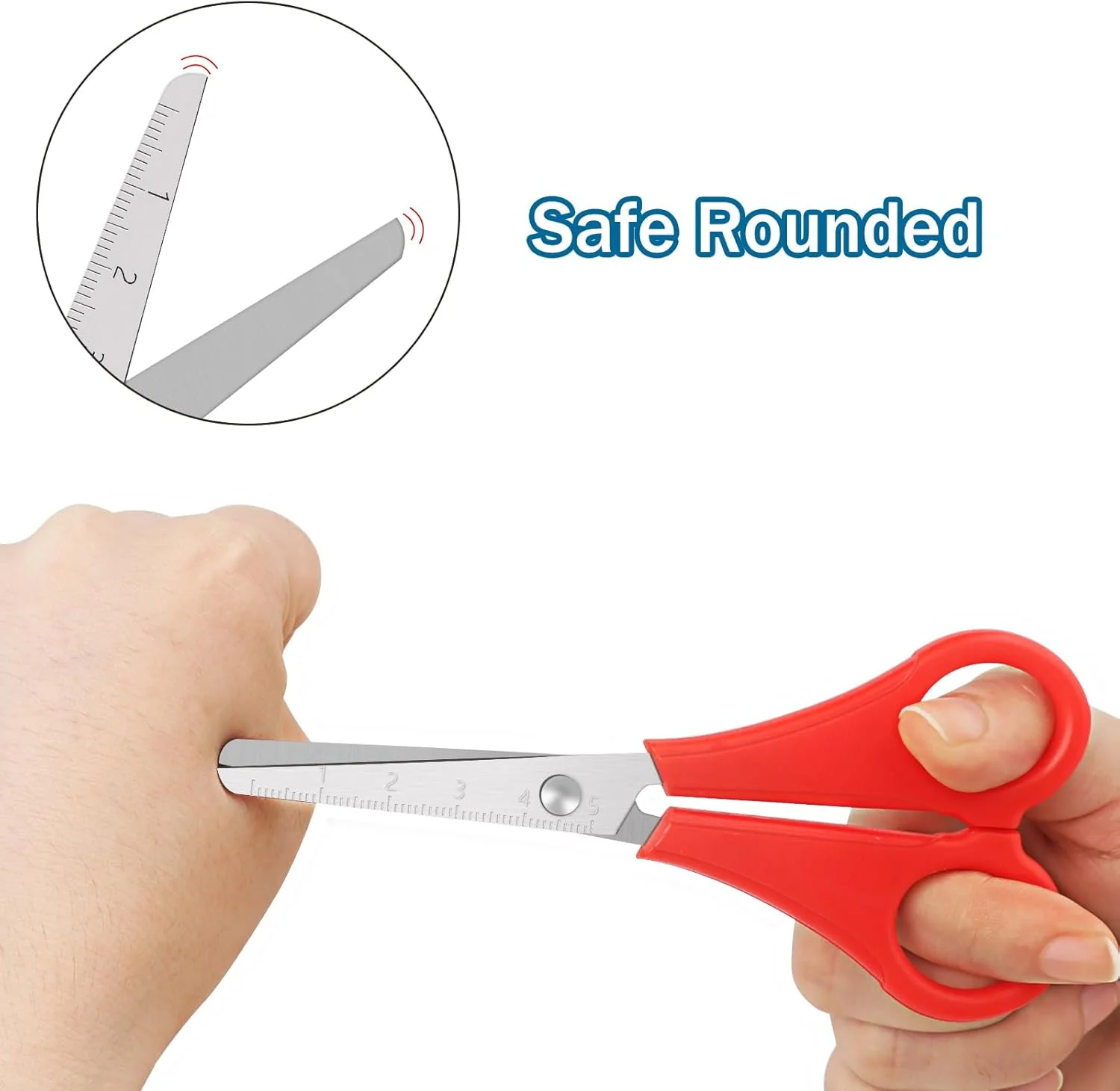 قیچی کودک Vutyvve، قیچی ایمنی نوک گرد برای کودکان، تیغه های استیل ضد زنگ با مقیاس سانتی متر، برش دقیق تر، مجموعه 6 عددی قیچی کودک Vutyvve، قیچی ایمنی نوک گرد برای کودکان، تیغه های استیل ضد زنگ با مقیاس سانتی متر، برش دقیق تر، مجموعه 6 عددی