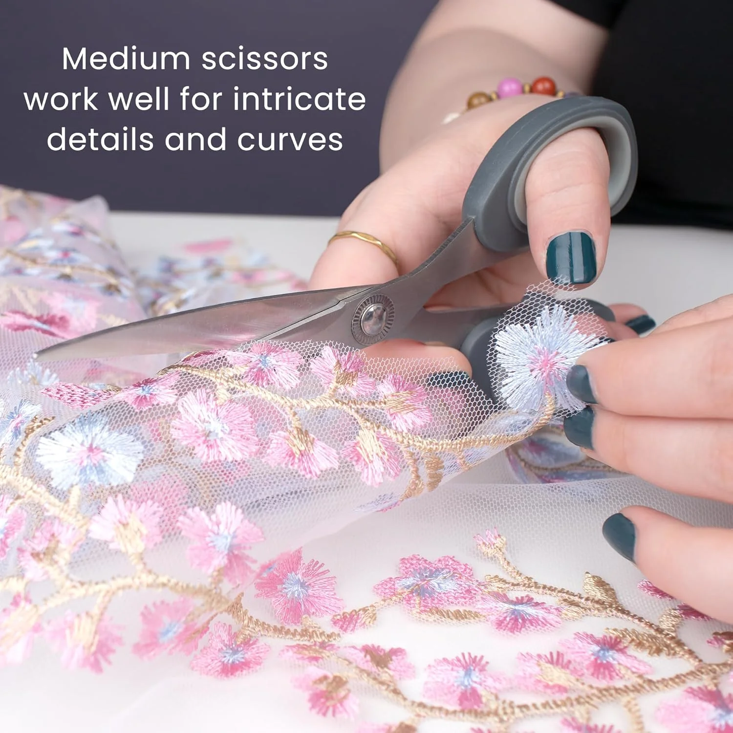 ست قیچی پارچه 3 تکه W.A. Portman WA - بسته 3 عددی قیچی خیاطی برای برش پارچه - 1 عدد قیچی پارچه بزرگ - 1 عدد قیچی پارچه متوسط - 1 عدد قیچی نخ - قیچی خیاطی