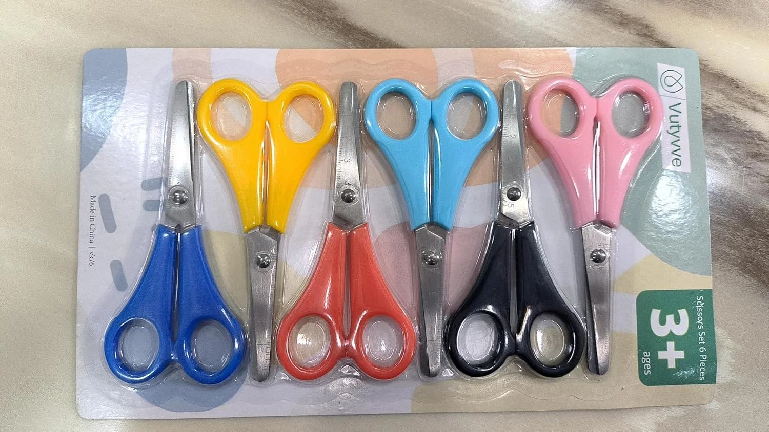 قیچی کودک Vutyvve، قیچی ایمنی نوک گرد برای کودکان، تیغه های استیل ضد زنگ با مقیاس سانتی متر، برش دقیق تر، مجموعه 6 عددی قیچی کودک Vutyvve، قیچی ایمنی نوک گرد برای کودکان، تیغه های استیل ضد زنگ با مقیاس سانتی متر، برش دقیق تر، مجموعه 6 عددی