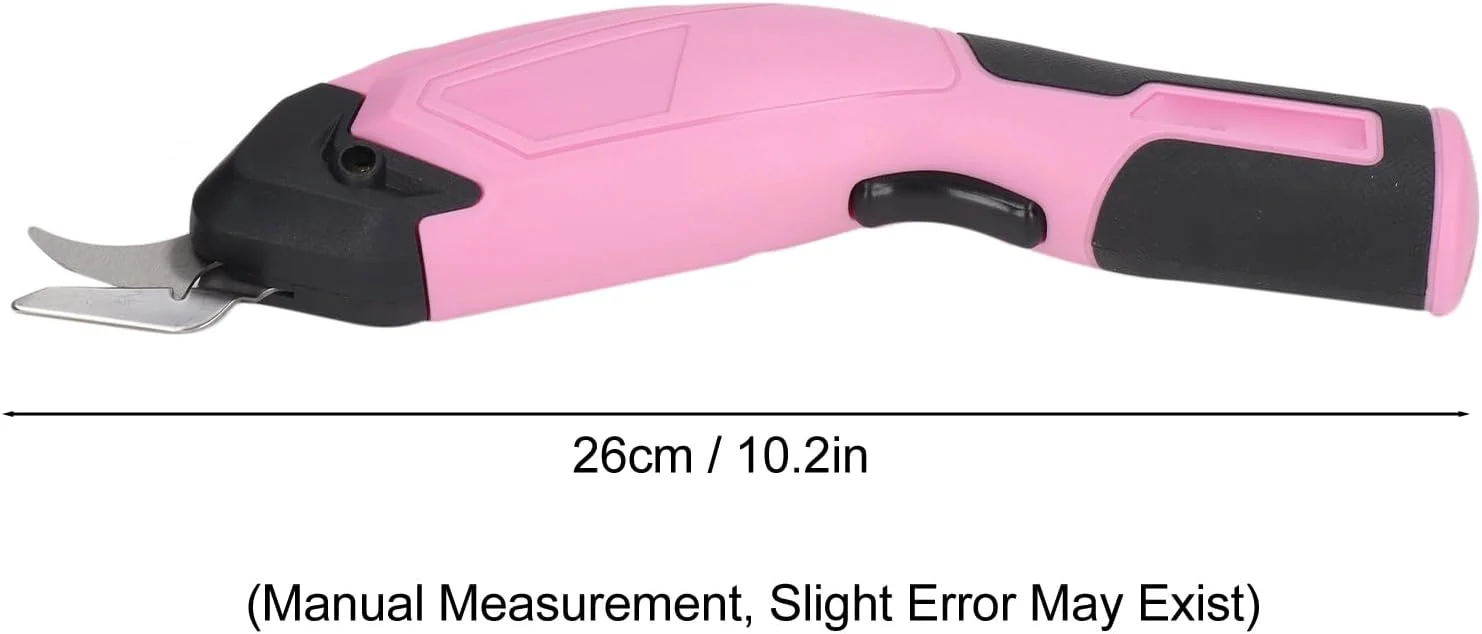 قیچی برقی شارژی بدون سیم Vomeko، برش دهنده پارچه با شارژ USB و دسته ارگونومیک برای چرم، مقوا، پلاستیک (1500mAh، آلیاژ آلومینیوم)