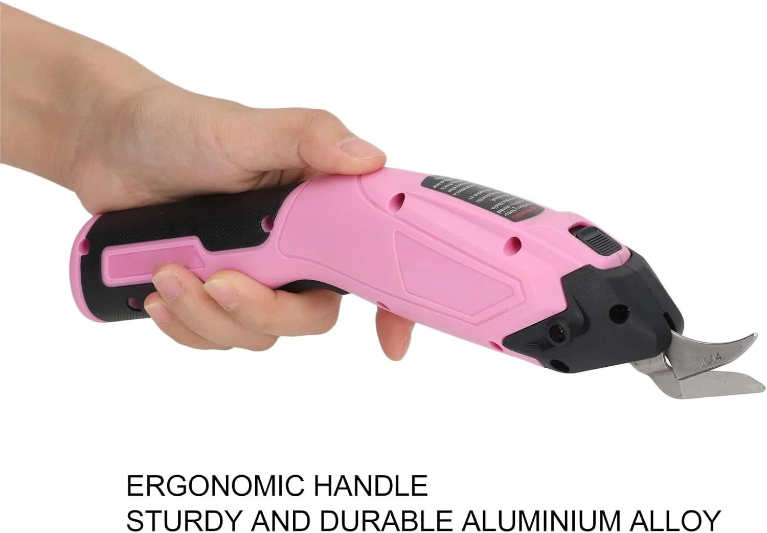 قیچی برقی شارژی بدون سیم Vomeko، برش دهنده پارچه با شارژ USB و دسته ارگونومیک برای چرم، مقوا، پلاستیک (1500mAh، آلیاژ آلومینیوم)