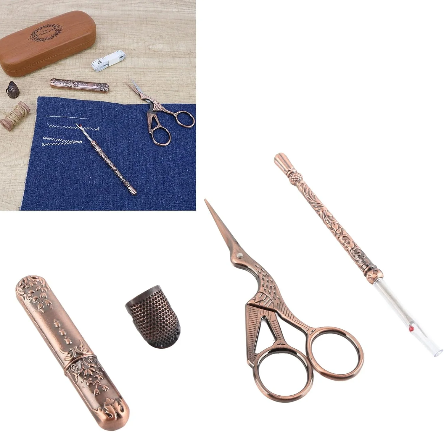 ست قیچی گلدوزی وینتیج Vomeko، قیچی گلدوزی، پانچ خیاطی، انگشتانه خیاطی، ست گلدوزی وینتیج، کیت های خیاطی گلدوزی ست قیچی گلدوزی وینتیج Vomeko، قیچی گلدوزی، پانچ خیاطی، انگشتانه خیاطی، ست گلدوزی وینتیج، کیت های خیاطی گلدوزی