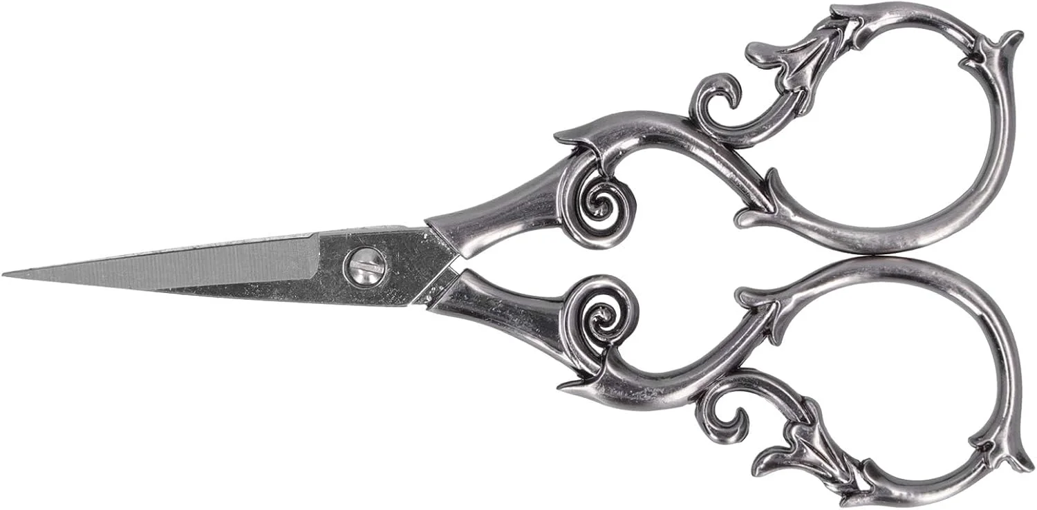 قیچی استیل ضد زنگ طرح انگور، قیچی های ظریف و قدیمی برای خیاطی، ابزارهای برش گلدوزی کوچک و قدیمی DIY