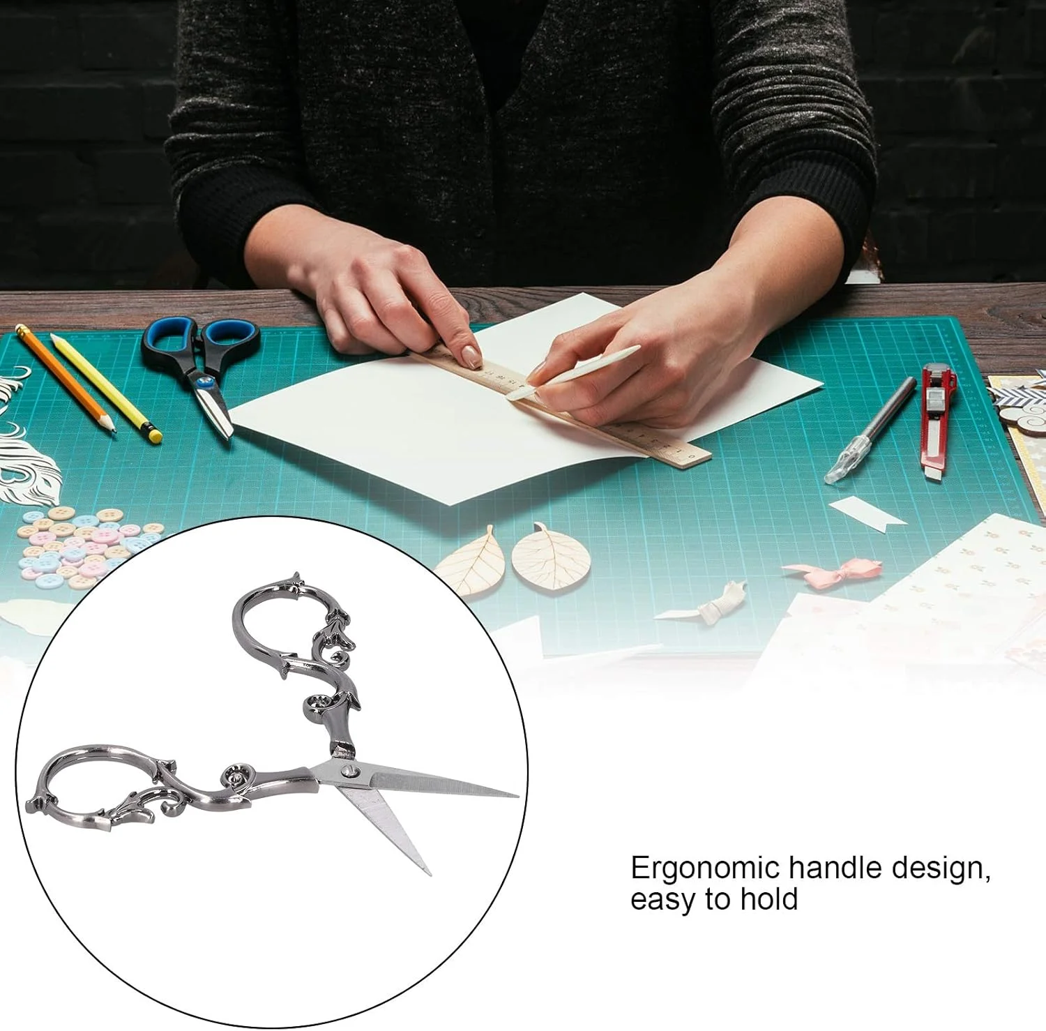 قیچی استیل ضد زنگ طرح انگور، قیچی های ظریف و قدیمی برای خیاطی، ابزارهای برش گلدوزی کوچک و قدیمی DIY قیچی استیل ضد زنگ طرح انگور، قیچی های ظریف و قدیمی برای خیاطی، ابزارهای برش گلدوزی کوچک و قدیمی DIY