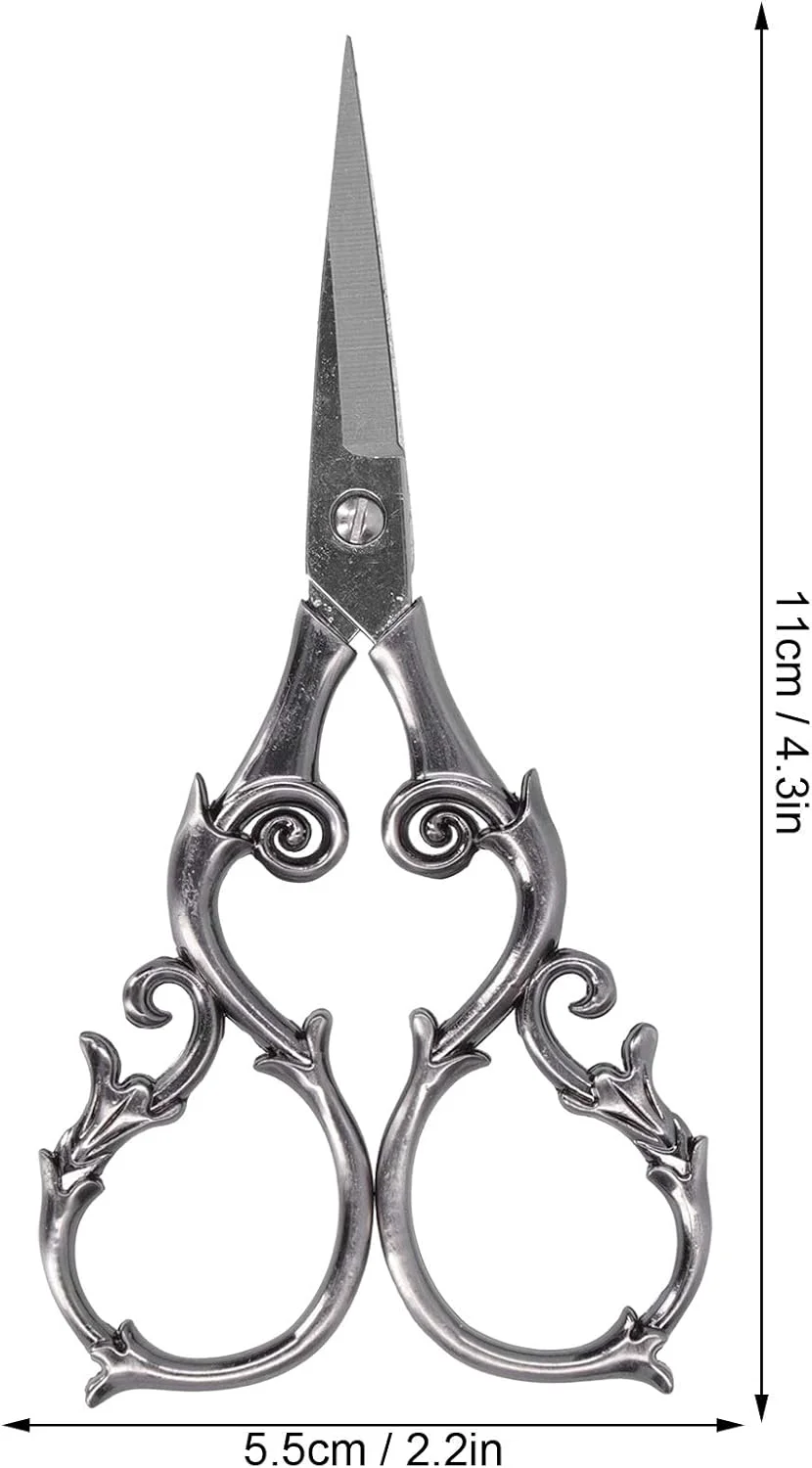 قیچی استیل ضد زنگ طرح انگور، قیچی های ظریف و قدیمی برای خیاطی، ابزارهای برش گلدوزی کوچک و قدیمی DIY قیچی استیل ضد زنگ طرح انگور، قیچی های ظریف و قدیمی برای خیاطی، ابزارهای برش گلدوزی کوچک و قدیمی DIY