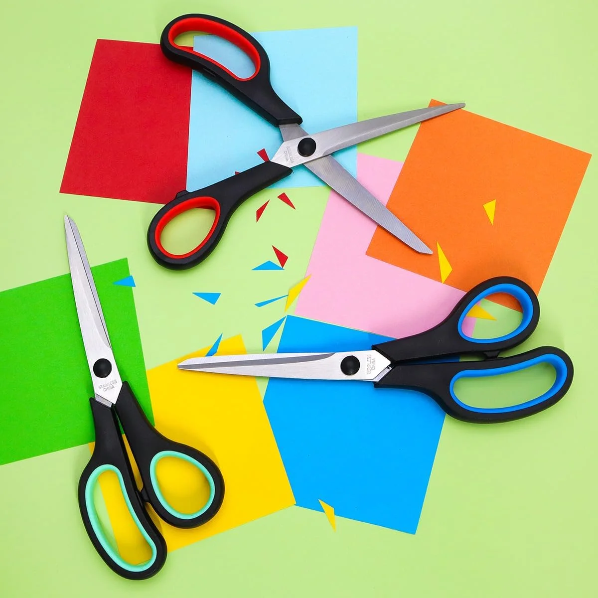 قیچی ویتولر 8.5 اینچی، 3 عدد قیچی چند منظوره سنگین برای پارچه، آشپزخانه، لوازم اداری مدرسه، لوازم جانبی میز قیچی ویتولر 8.5 اینچی، 3 عدد قیچی چند منظوره سنگین برای پارچه، آشپزخانه، لوازم اداری مدرسه، لوازم جانبی میز