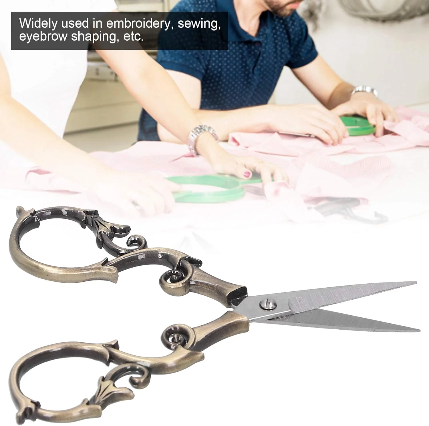 قیچی استیل ضد زنگ طرح انگور، قیچی های ظریف و قدیمی برای خیاطی، ابزارهای برش گلدوزی کوچک و قدیمی قیچی استیل ضد زنگ طرح انگور، قیچی های ظریف و قدیمی برای خیاطی، ابزارهای برش گلدوزی کوچک و قدیمی