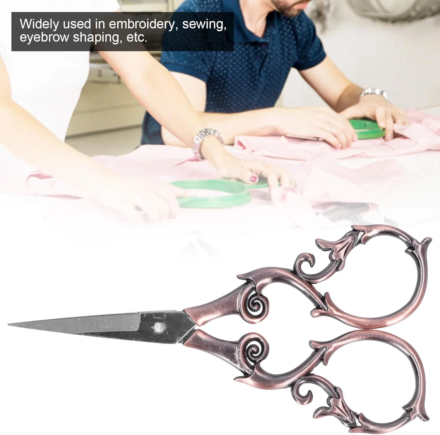 قیچی استیل ضد زنگ طرح انگور، قیچی های ظریف و قدیمی برای خیاطی، ابزارهای برش گلدوزی کوچک قدیمی قیچی استیل ضد زنگ طرح انگور، قیچی های ظریف و قدیمی برای خیاطی، ابزارهای برش گلدوزی کوچک قدیمی