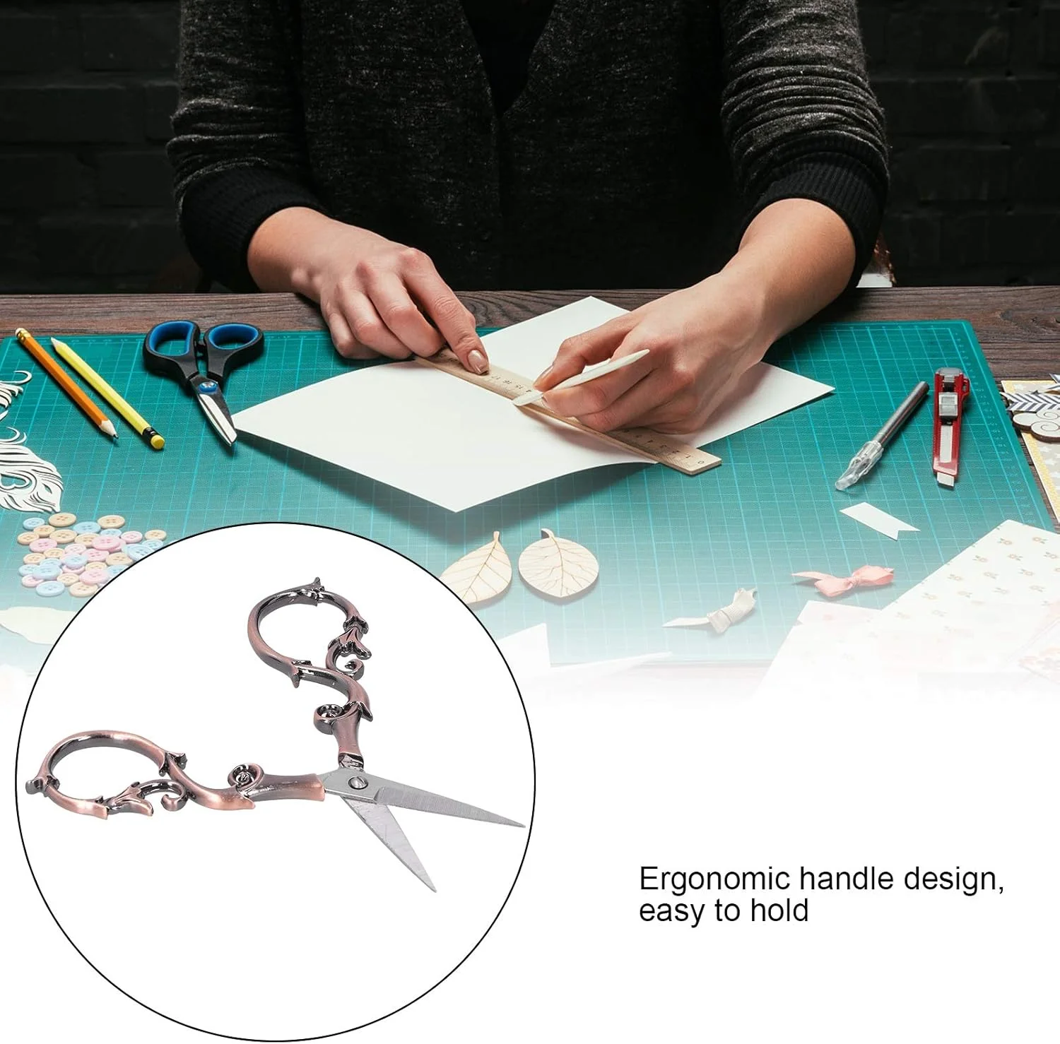 قیچی استیل ضد زنگ طرح انگور، قیچی های ظریف و قدیمی برای خیاطی، ابزارهای برش گلدوزی کوچک قدیمی قیچی استیل ضد زنگ طرح انگور، قیچی های ظریف و قدیمی برای خیاطی، ابزارهای برش گلدوزی کوچک قدیمی