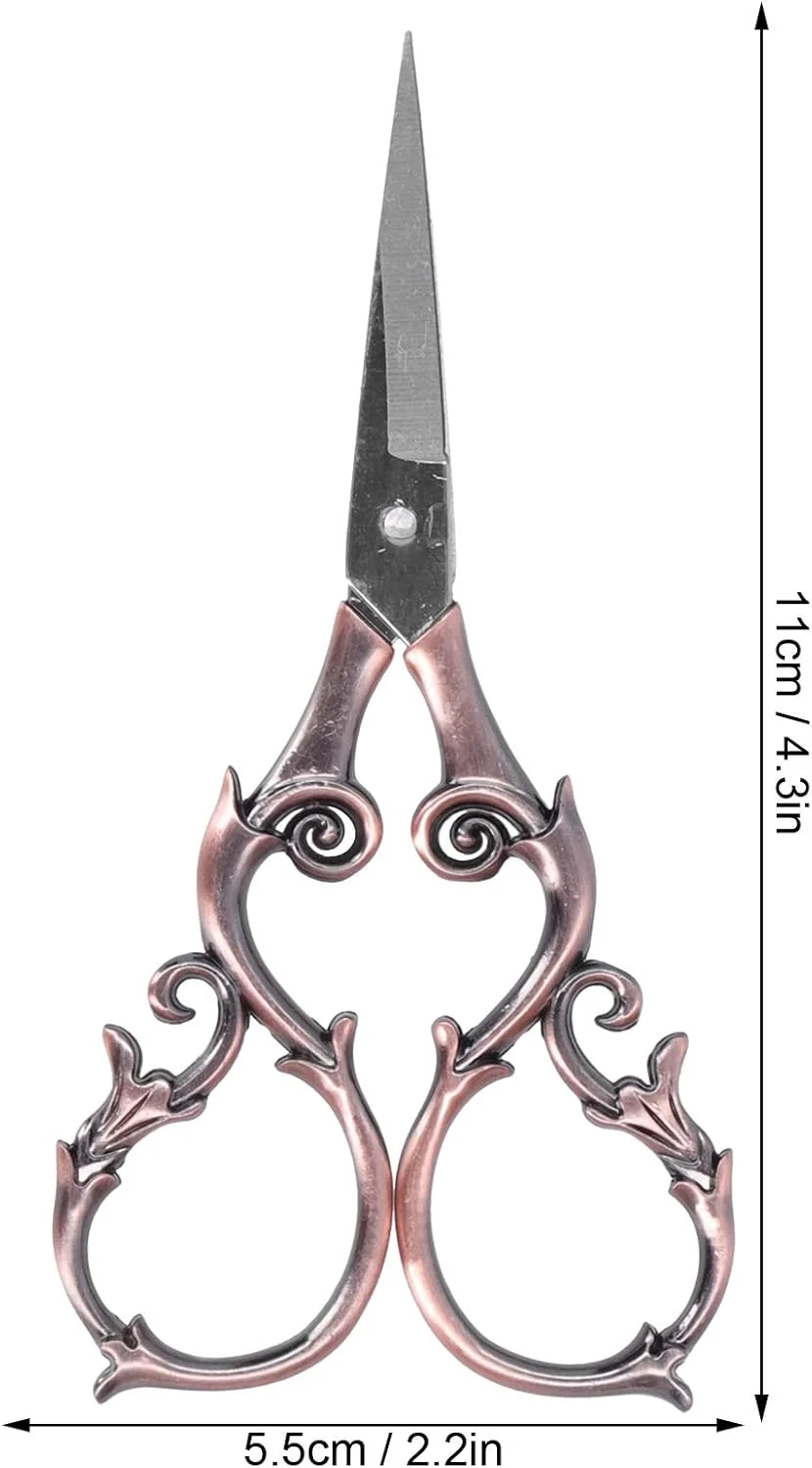 قیچی استیل ضد زنگ طرح انگور، قیچی های ظریف و قدیمی برای خیاطی، ابزارهای برش گلدوزی کوچک قدیمی قیچی استیل ضد زنگ طرح انگور، قیچی های ظریف و قدیمی برای خیاطی، ابزارهای برش گلدوزی کوچک قدیمی