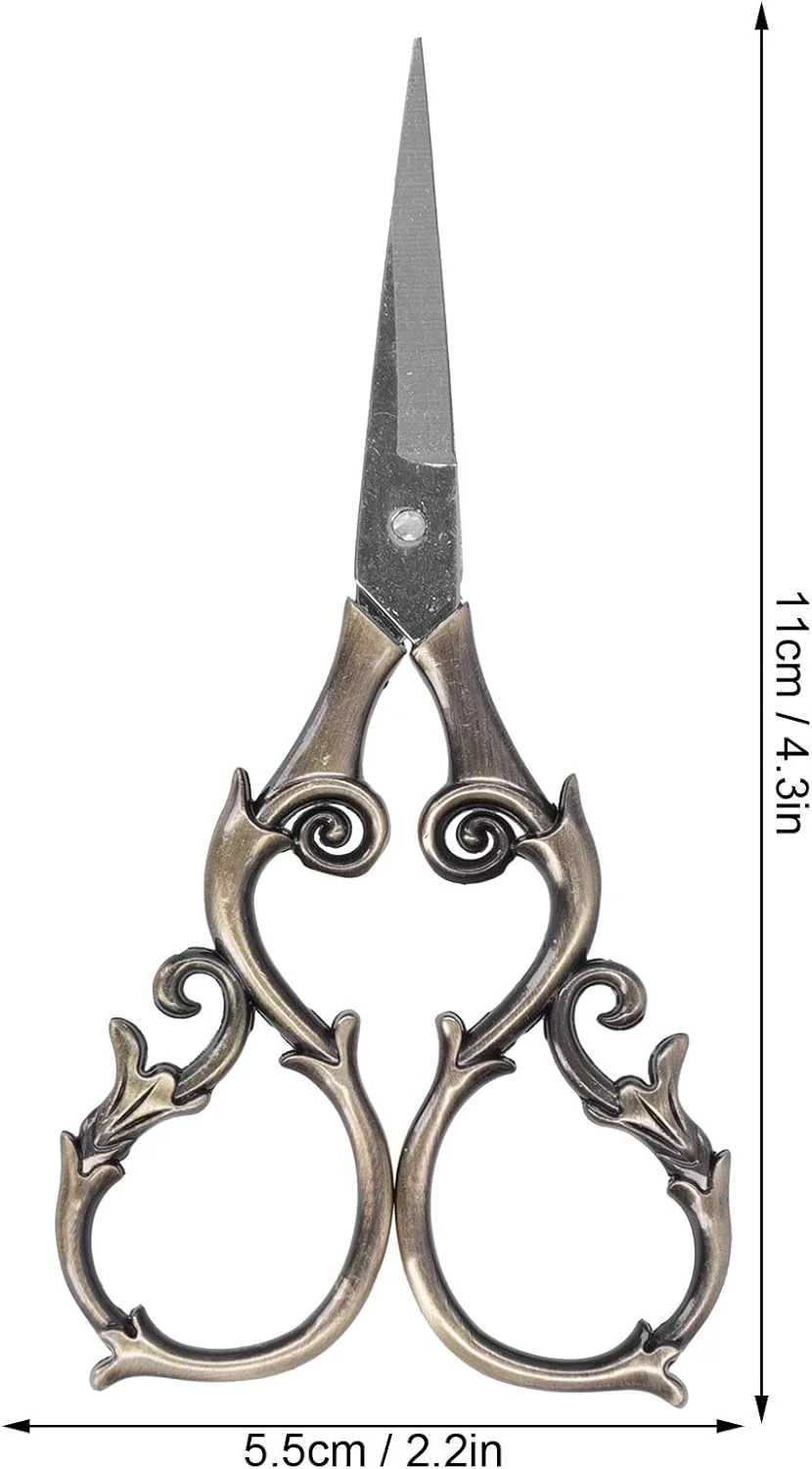 قیچی استیل ضد زنگ طرح انگور، قیچی های ظریف و قدیمی برای خیاطی، ابزارهای برش گلدوزی کوچک و قدیمی قیچی استیل ضد زنگ طرح انگور، قیچی های ظریف و قدیمی برای خیاطی، ابزارهای برش گلدوزی کوچک و قدیمی