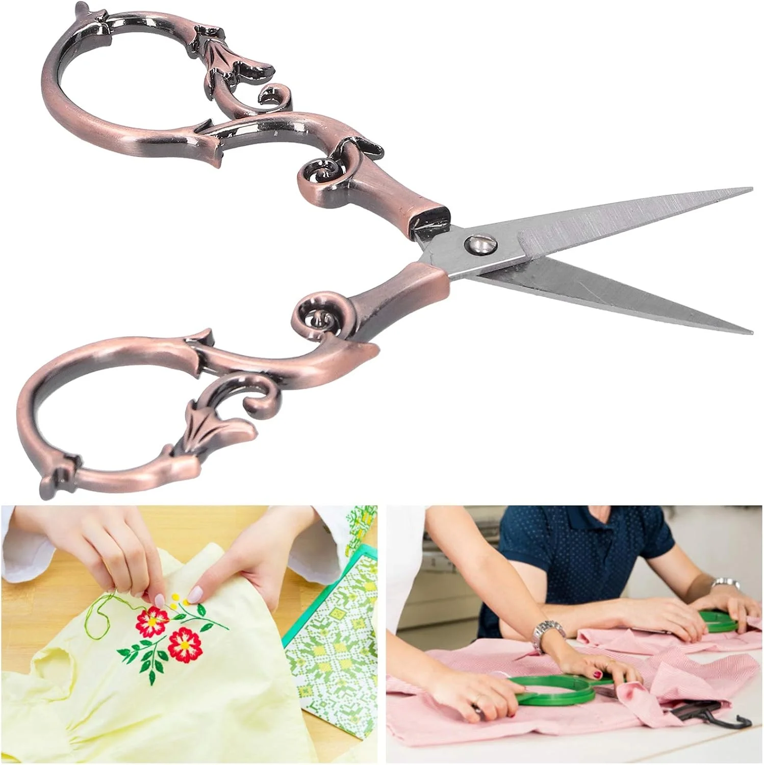 قیچی استیل ضد زنگ طرح انگور، قیچی های ظریف و قدیمی برای خیاطی، ابزارهای برش گلدوزی کوچک قدیمی قیچی استیل ضد زنگ طرح انگور، قیچی های ظریف و قدیمی برای خیاطی، ابزارهای برش گلدوزی کوچک قدیمی