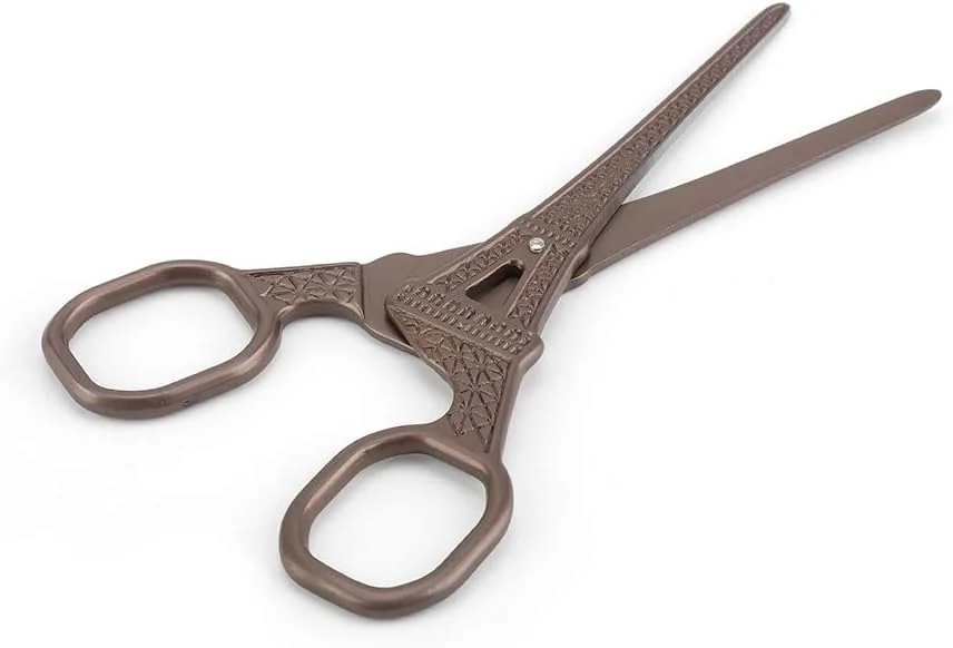 قیچی خیاطی استیل ضد زنگ طرح کلاسیک ابزار برش و صنایع دستی DIY (قیچی برج ایفل قهوه ای) قیچی خیاطی استیل ضد زنگ طرح کلاسیک ابزار برش و صنایع دستی DIY (قیچی برج ایفل قهوه ای)
