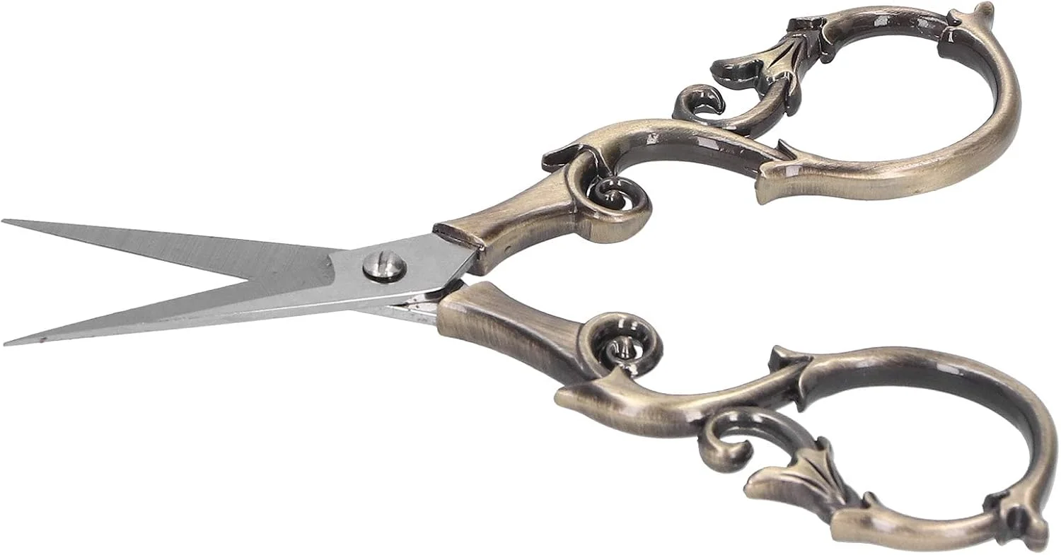 قیچی استیل ضد زنگ طرح انگور، قیچی های ظریف و قدیمی برای خیاطی، ابزارهای برش گلدوزی کوچک و قدیمی قیچی استیل ضد زنگ طرح انگور، قیچی های ظریف و قدیمی برای خیاطی، ابزارهای برش گلدوزی کوچک و قدیمی