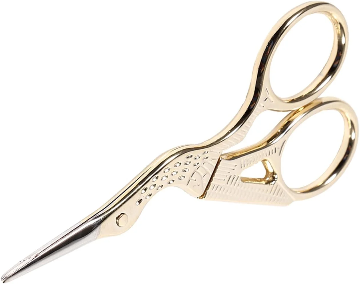 قیچی خیاطی و گلدوزی استیل ضد زنگ طرح درنا، مناسب برای کارهای دستی و کوک صلیبی، با دو رنگ مختلف (طلایی) قیچی خیاطی و گلدوزی استیل ضد زنگ طرح درنا، مناسب برای کارهای دستی و کوک صلیبی، با دو رنگ مختلف (طلایی)