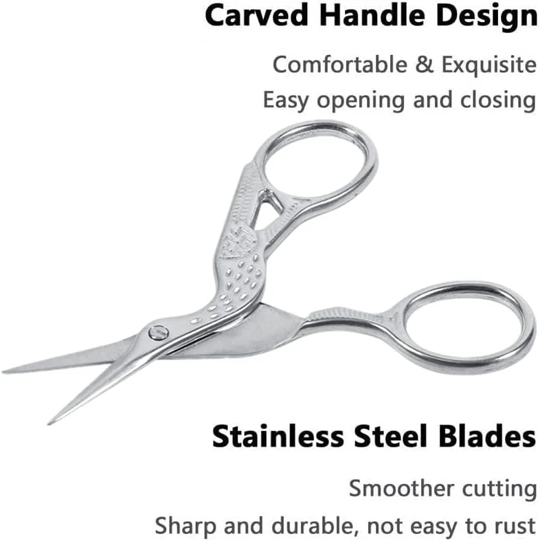 قیچی خیاطی طرح درنا استیل ضد زنگ یک عددی، ابزار گلدوزی و برش پارچه (نقره ای) قیچی خیاطی طرح درنا استیل ضد زنگ یک عددی، ابزار گلدوزی و برش پارچه (نقره ای)