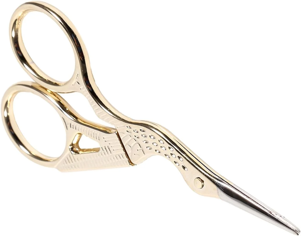 قیچی خیاطی و گلدوزی استیل ضد زنگ طرح درنا، مناسب برای کارهای دستی و کوک صلیبی، با دو رنگ مختلف (طلایی) قیچی خیاطی و گلدوزی استیل ضد زنگ طرح درنا، مناسب برای کارهای دستی و کوک صلیبی، با دو رنگ مختلف (طلایی)