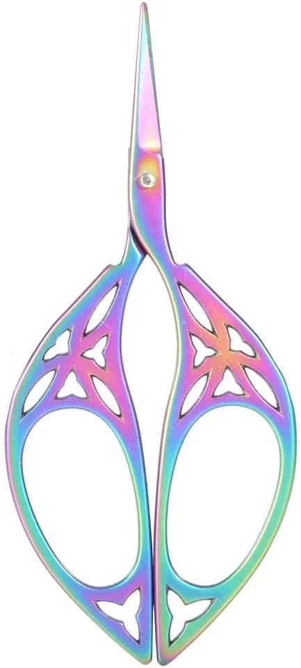 قیچی برگ طرح قدیمی، قیچی خیاطی طرح برگ نوک تیز استیل ضد زنگ، ابزار DIY صنایع دستی برای هنر گلدوزی