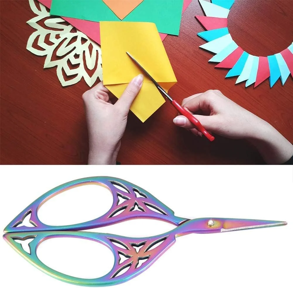 قیچی برگ طرح قدیمی، قیچی خیاطی طرح برگ نوک تیز استیل ضد زنگ، ابزار DIY صنایع دستی برای هنر گلدوزی قیچی برگ طرح قدیمی، قیچی خیاطی طرح برگ نوک تیز استیل ضد زنگ، ابزار DIY صنایع دستی برای هنر گلدوزی