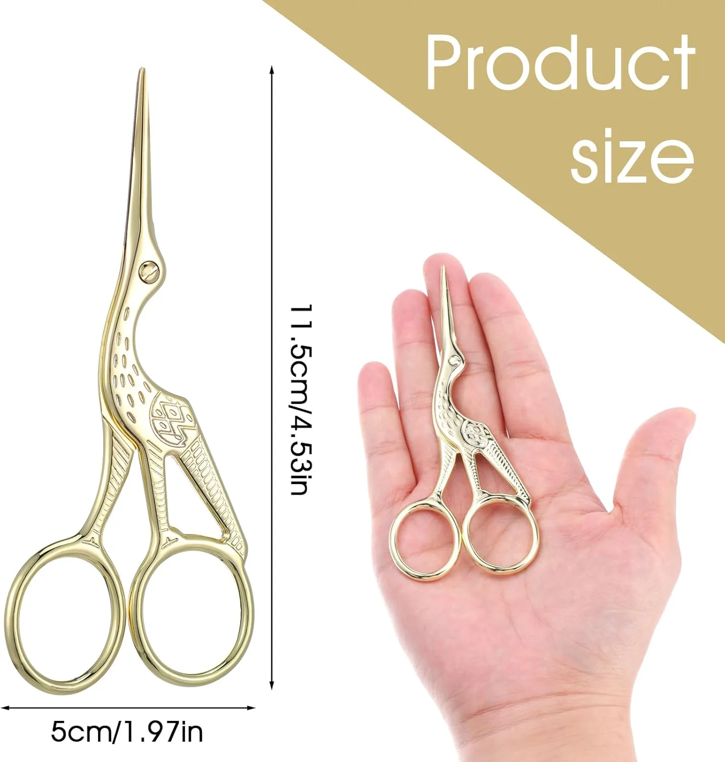 قیچی خیاطی طرح لک لک قدیمی، قیچی قلاب بافی استیل ضد زنگ، قیچی خیاطی با روکش برای گلدوزی، قیچی خیاطی حرفه ای طلایی برای برش نخ کوک صلیبی و صنایع دستی خیاطی قیچی خیاطی طرح لک لک قدیمی، قیچی قلاب بافی استیل ضد زنگ، قیچی خیاطی با روکش برای گلدوزی، قیچی خیاطی حرفه ای طلایی برای برش نخ کوک صلیبی و صنایع دستی خیاطی