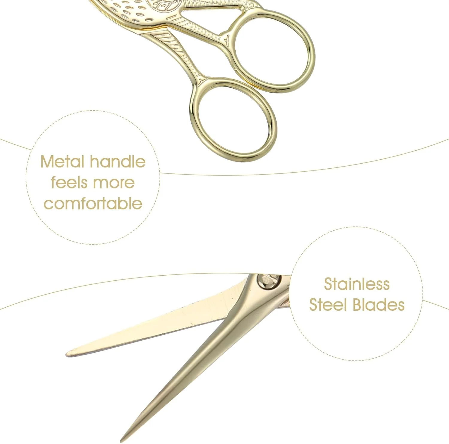 قیچی خیاطی طرح لک لک قدیمی، قیچی قلاب بافی استیل ضد زنگ، قیچی خیاطی با روکش برای گلدوزی، قیچی خیاطی حرفه ای طلایی برای برش نخ کوک صلیبی و صنایع دستی خیاطی قیچی خیاطی طرح لک لک قدیمی، قیچی قلاب بافی استیل ضد زنگ، قیچی خیاطی با روکش برای گلدوزی، قیچی خیاطی حرفه ای طلایی برای برش نخ کوک صلیبی و صنایع دستی خیاطی