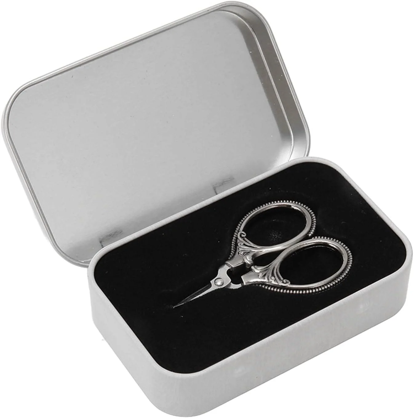 قیچی جیبی مینیاتوری طرح قدیمی، قیچی استیل ضد زنگ برای خیاطی و کارهای دستی، جمع و جور و سبک قیچی جیبی مینیاتوری طرح قدیمی، قیچی استیل ضد زنگ برای خیاطی و کارهای دستی، جمع و جور و سبک