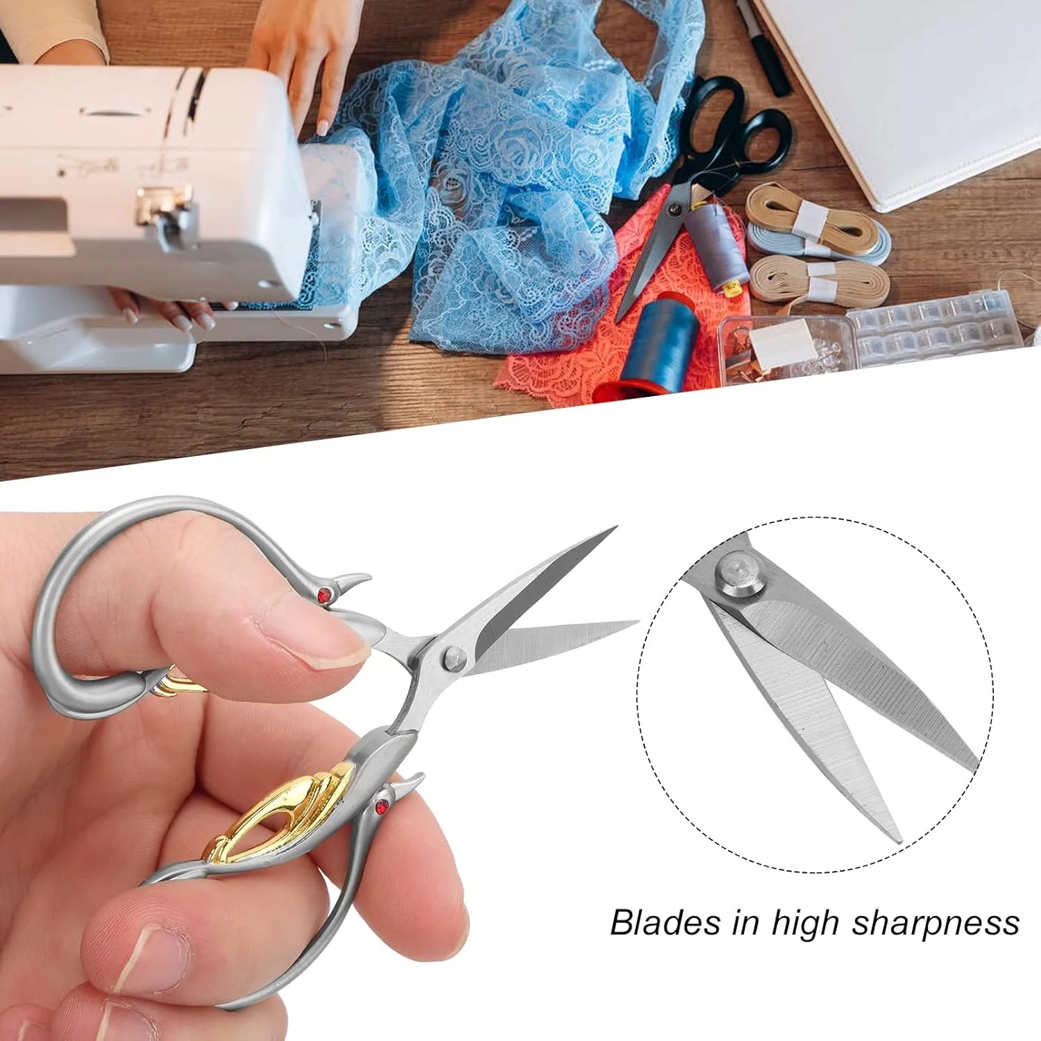 قیچی کاردستی طرح قدیمی، قیچی گلدوزی استیل ضد زنگ، ابزار برش برای خیاطی، کاردستی و کارهای هنری قیچی کاردستی طرح قدیمی، قیچی گلدوزی استیل ضد زنگ، ابزار برش برای خیاطی، کاردستی و کارهای هنری