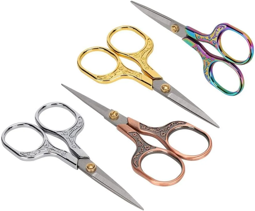 قیچی خیاطی طرح قدیمی 4.9 اینچی برای برش کوک، گلدوزی، خیاطی، کاردستی، هنر و ابزار DIY قیچی خیاطی طرح قدیمی 4.9 اینچی برای برش کوک، گلدوزی، خیاطی، کاردستی، هنر و ابزار DIY