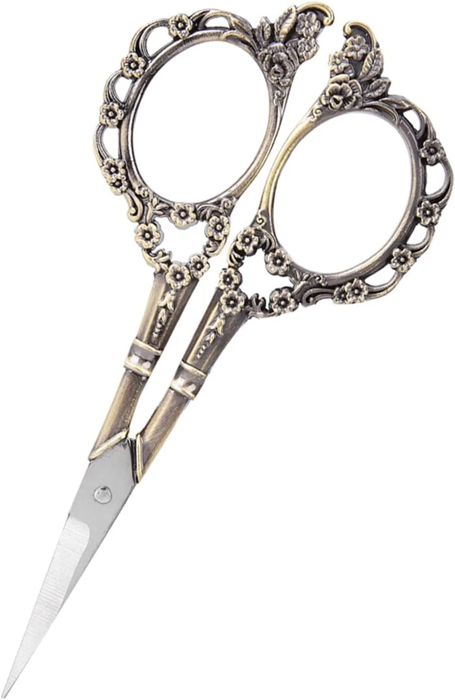 قیچی خیاطی استیل با طرح گل قدیمی برای خیاطی و صنایع دستی (برنزی) قیچی خیاطی استیل با طرح گل قدیمی برای خیاطی و صنایع دستی (برنزی)