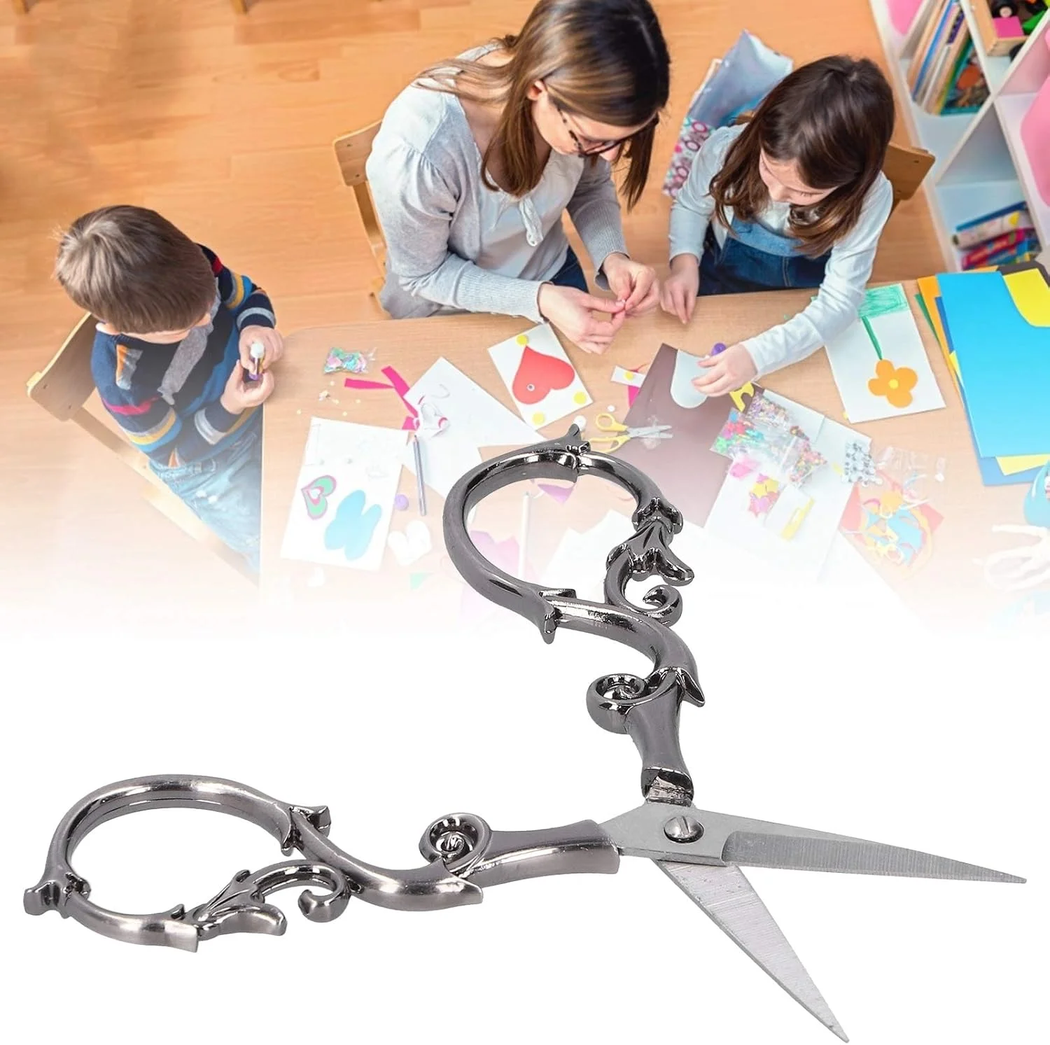 قیچی خیاطی طرح اروپایی گلدار، قیچی گلدوزی استیل ضد زنگ برای کارهای خیاطی و صنایع دستی قیچی خیاطی طرح اروپایی گلدار، قیچی گلدوزی استیل ضد زنگ برای کارهای خیاطی و صنایع دستی