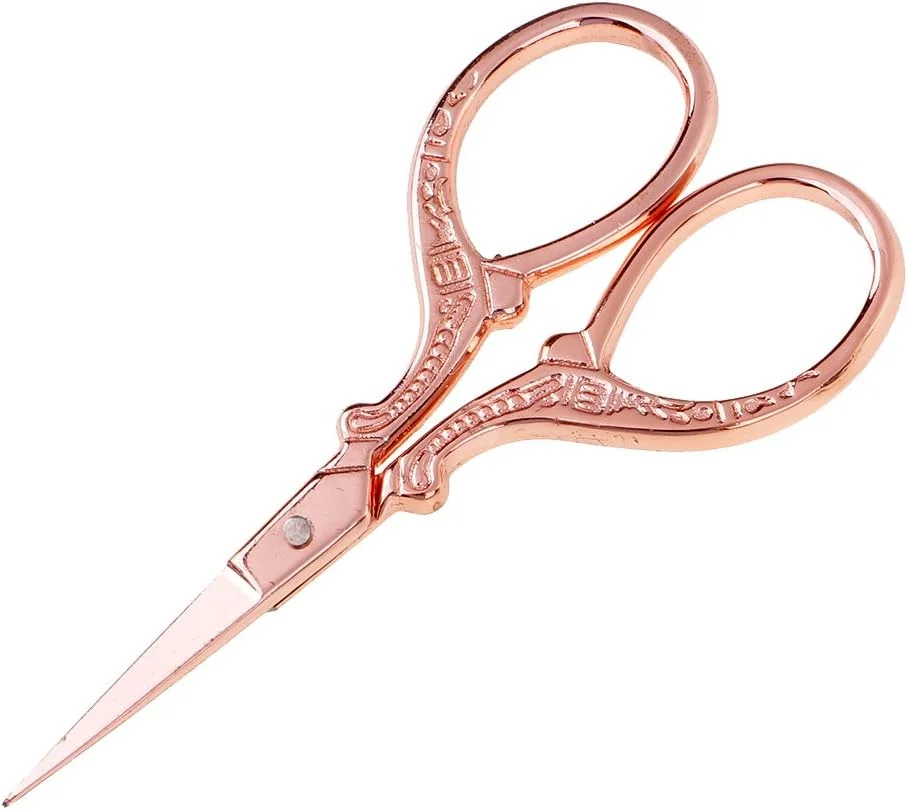 قیچی خیاطی مستقیم کلاسیک به سبک اروپایی وینتیج، 1 عدد، رزگلد