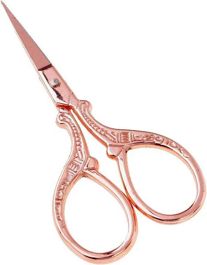 قیچی خیاطی مستقیم کلاسیک به سبک اروپایی وینتیج، 1 عدد، رزگلد قیچی خیاطی مستقیم کلاسیک به سبک اروپایی وینتیج، 1 عدد، رزگلد